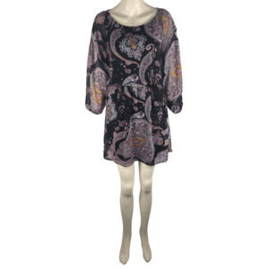 Express women's multicolor paisley short dress size S